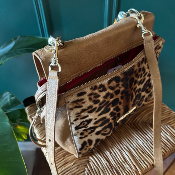 Elaine Turner Brown and cheetah Crossbody Bag - Picture 5 of 7